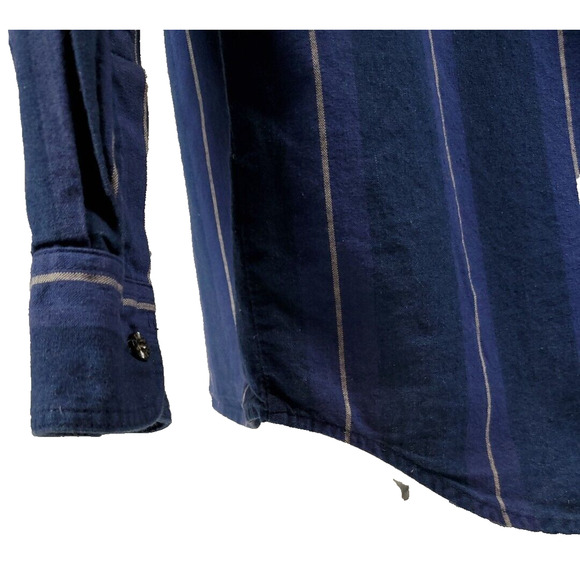 LEVIS MENS VINTAGE 80S DIAMOND LABEL BUTTON UP LONG SLEEVE SHIRT BLUE SIZE L - Picture 13 of 13